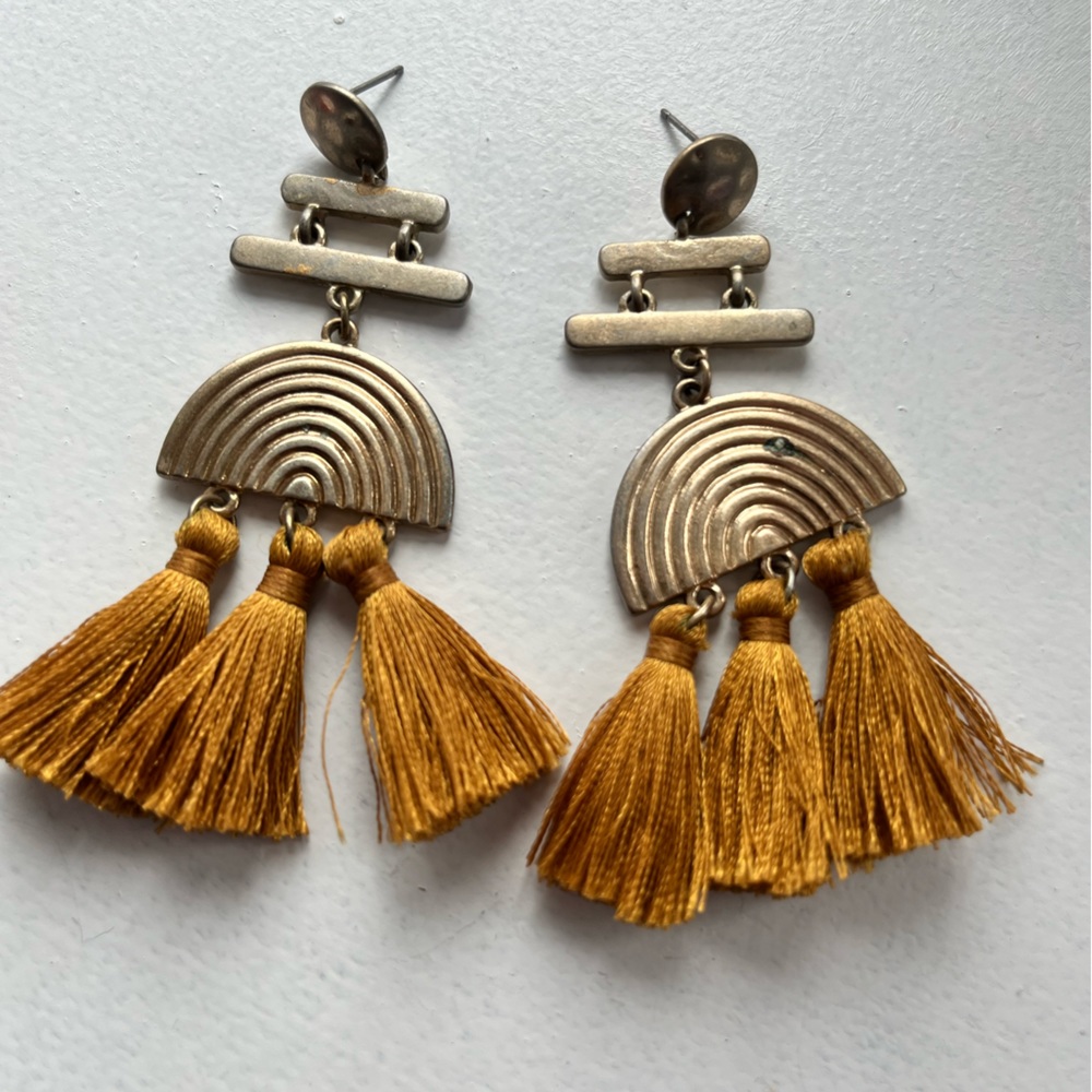 Francesca’s Collection boho fringe earrings